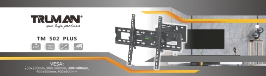 Truman Tv Bracket 502 PLUS Moving Wall Mount - Black